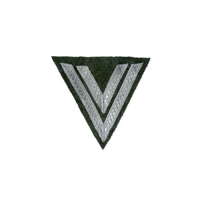 Army Obergefreiter Rank Chevron - Silver/Field Grey