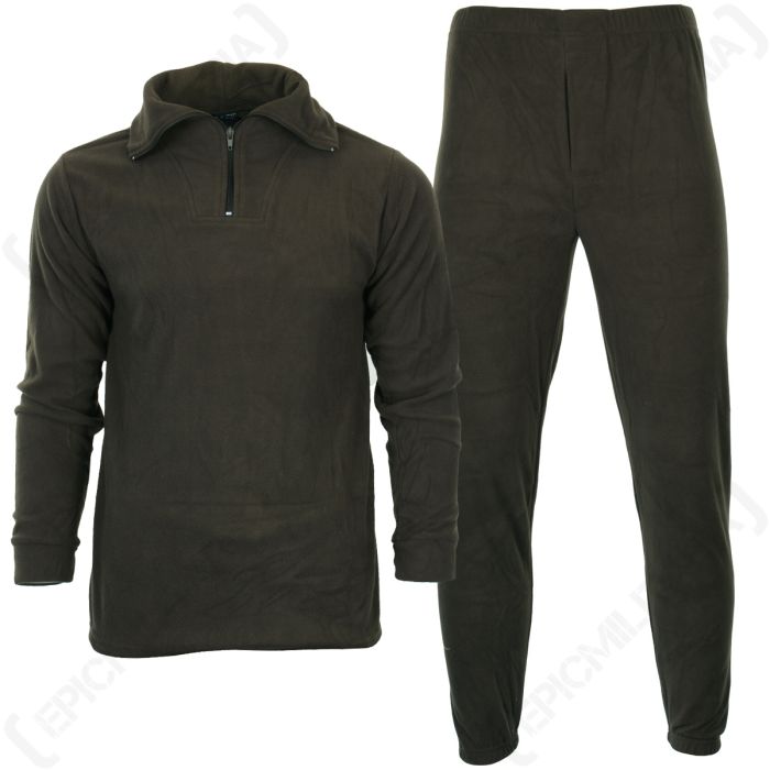 Olive Drab Thermal Underwear Set Main