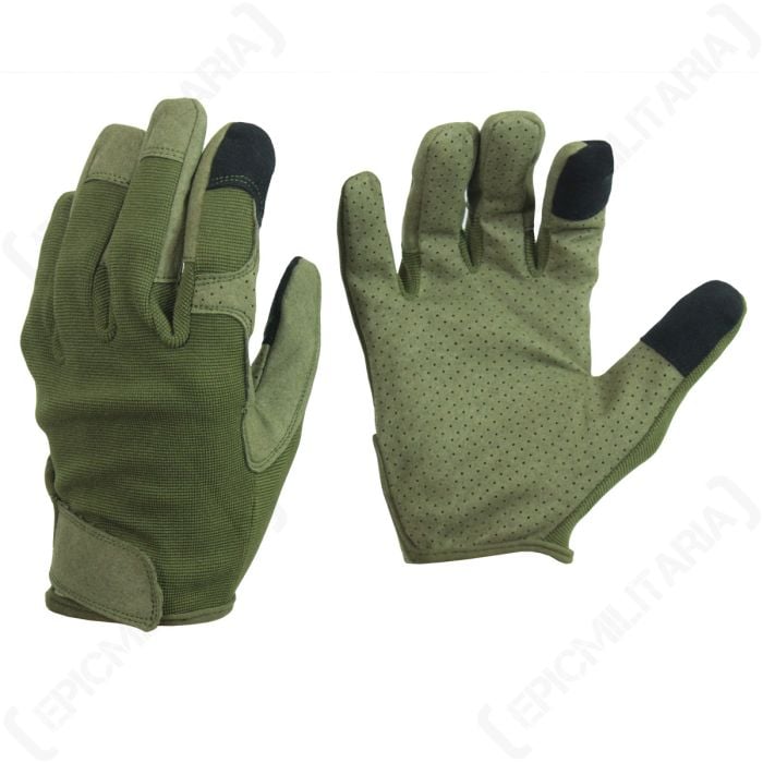 Olive Green Combat Touch Gloves
