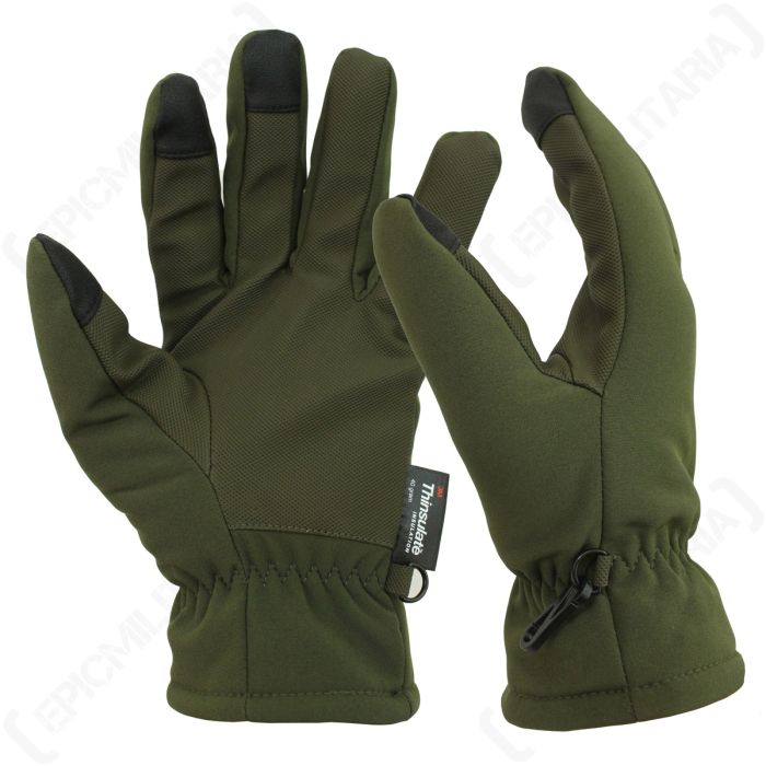 Olive Softshell Gloves