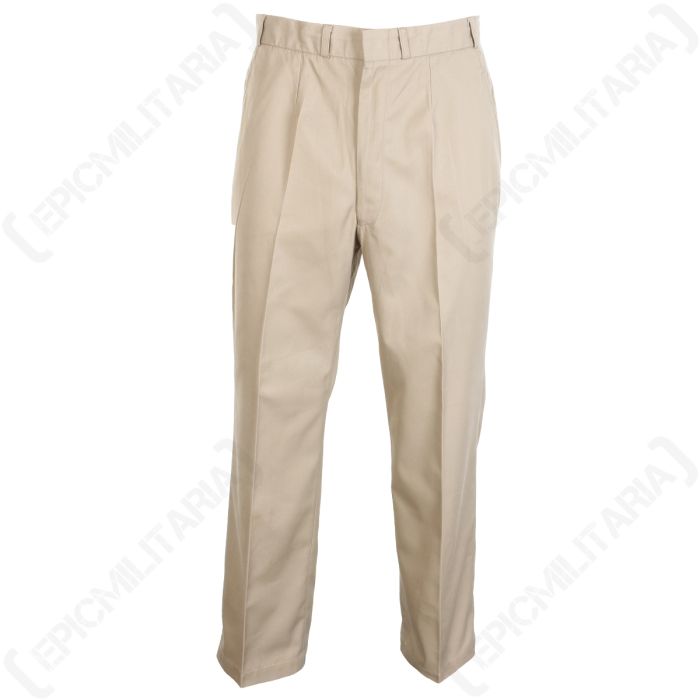 Front view of Original German Khaki Trousers on white background