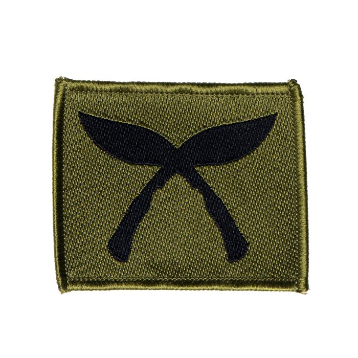 This view shows the front of the badge.