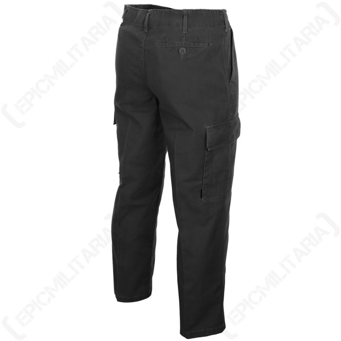 Prewashed Moleskin Trousers - Black - Epic Militaria