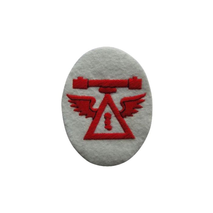 Kriegsmarine Range Finder Specialist Trade Badge - red on white