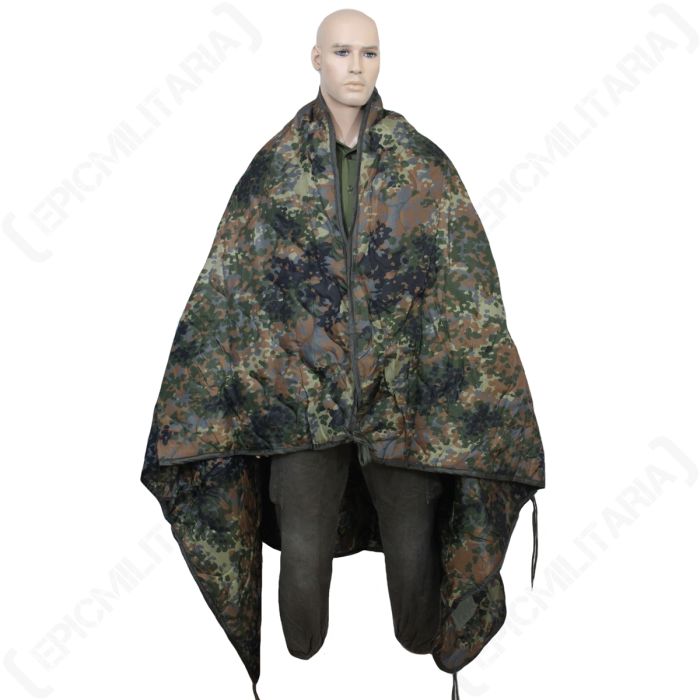 Rip Stop Poncho Liner - Flecktarn Camo