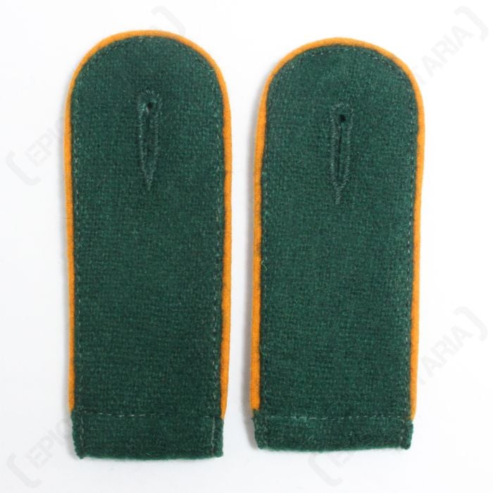 Police EM Shoulder Boards Bottle Green (Orange piped)