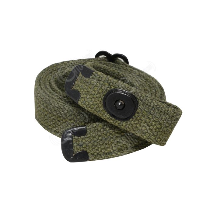 This view shows the M1 Carbine Webbing Sling - Green
