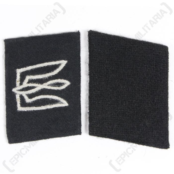 WW2 German Trident of Volodymyr the Great Collar Tabs