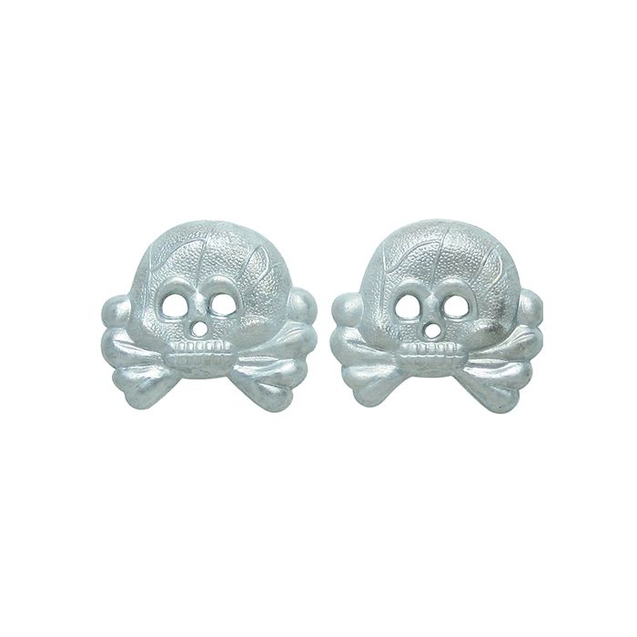 Panzer Collar Tab Skull Pair