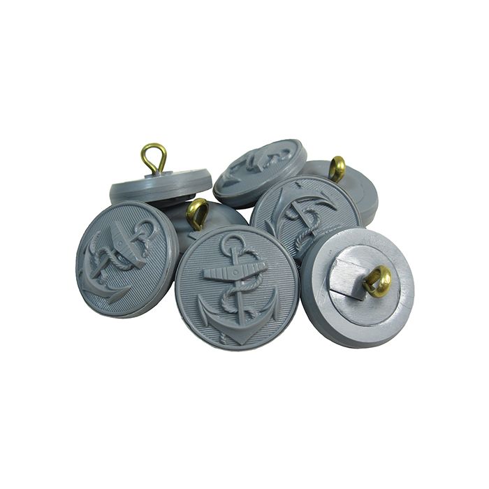 This view shows a collection of the Kriegsmarine Tunic Buttons - Grey Nylon