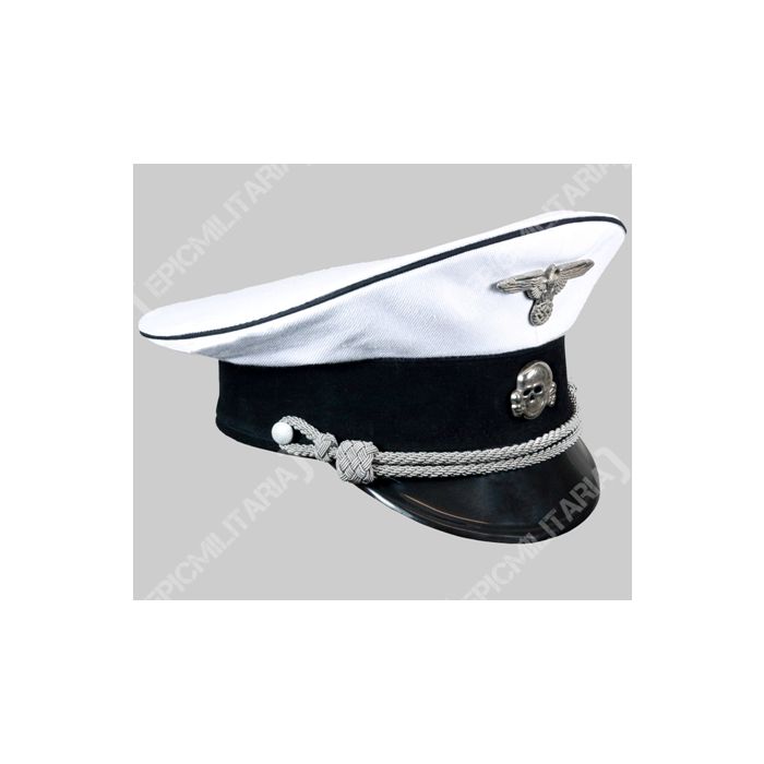 German Allgemeine Officer Summer Visor Cap - White