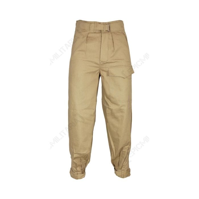 This view shows the front of the Luftwaffe DAK Tropical Trousers
