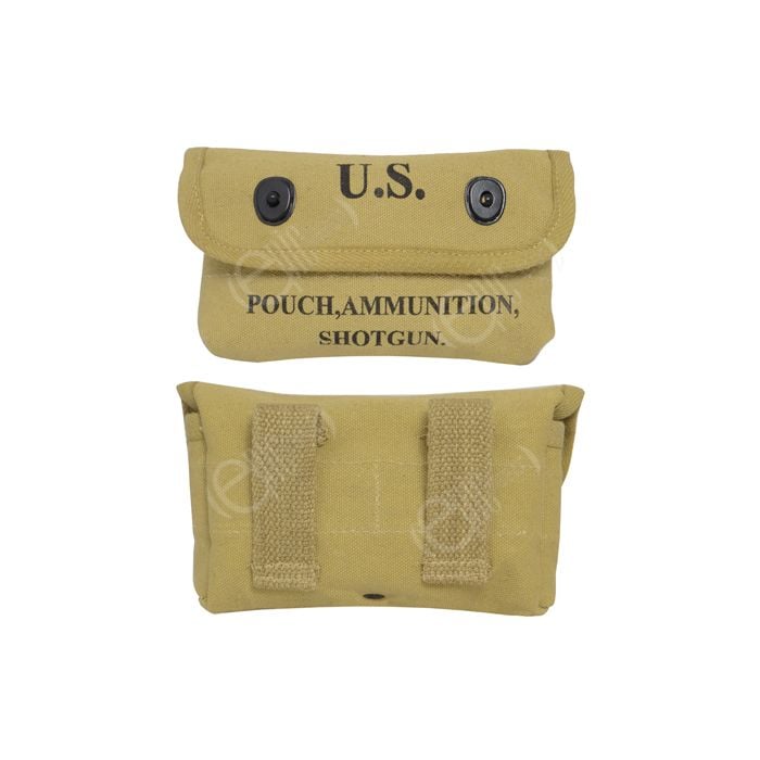 Front and back of khaki Shotgun Ammunition Pouches