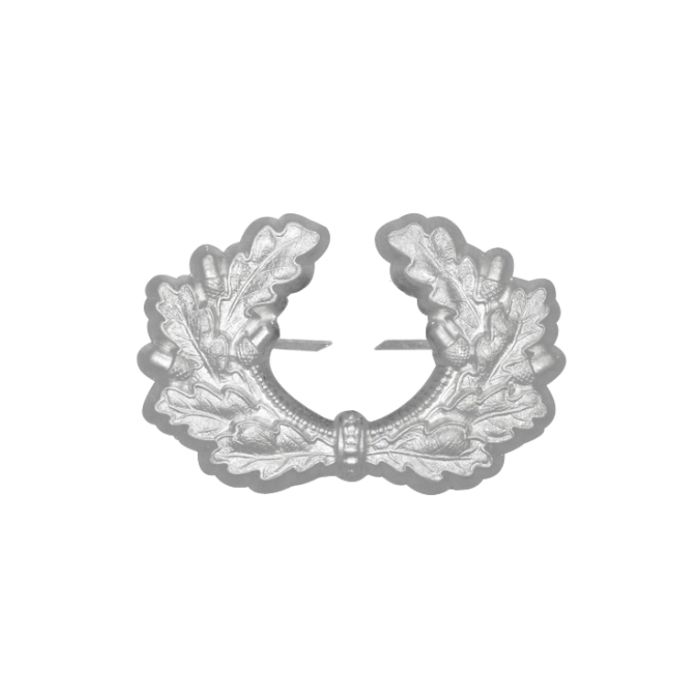 Metal Army Peaked Cap Wreath - Silver