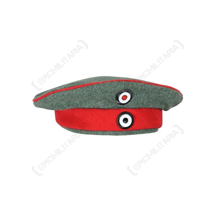 This view shows the front of the German WW1 M1907 Field Cap