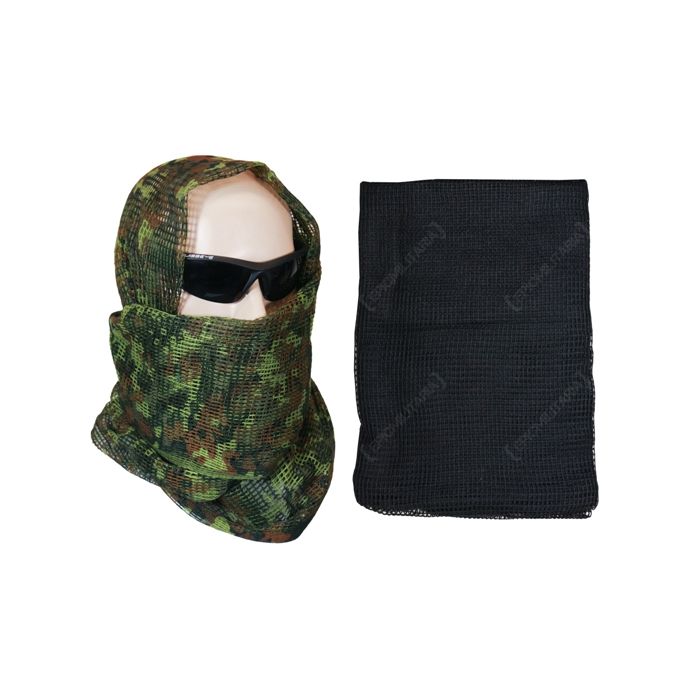 Camouflage Net Scarf - Black