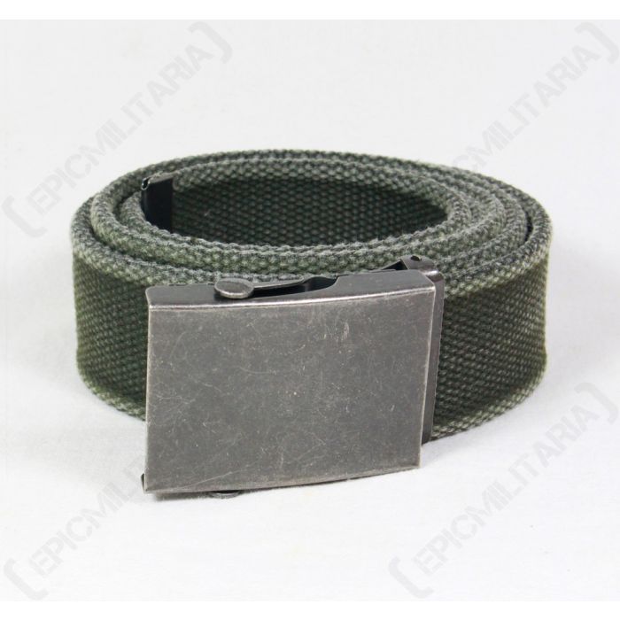 Vintage Trouser Belt - Olive Green