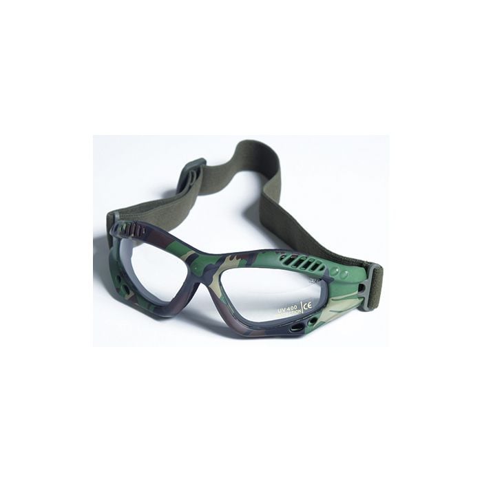 Commando 'Air Pro' Goggles- WOODLAND CAMO CLEAR