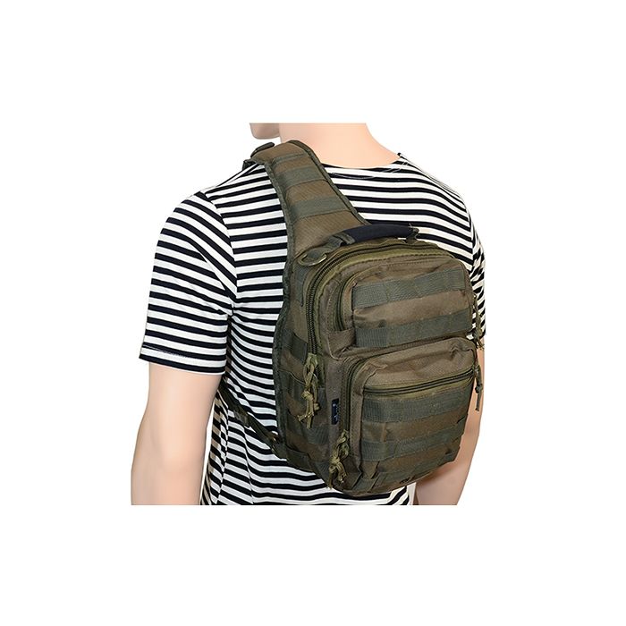 One Strap Shoulder Assault Bag - Olive Green