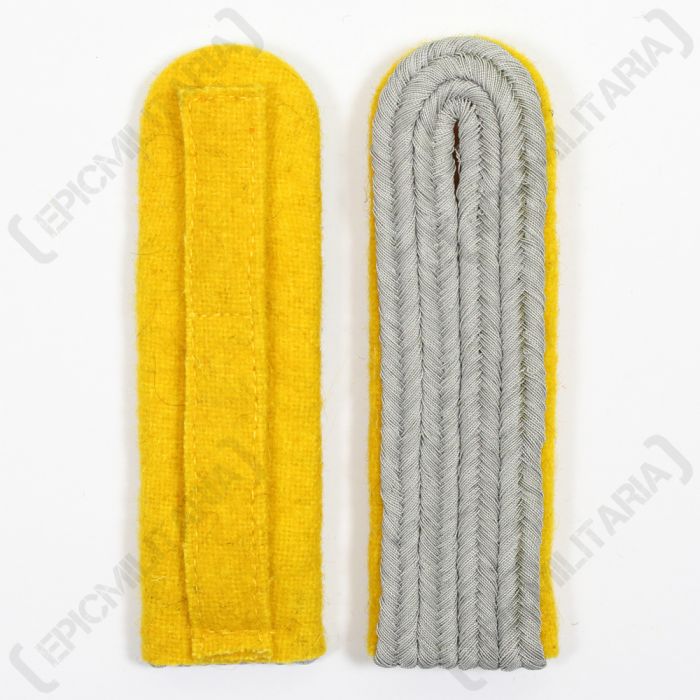 German Officer Shoulder Boards - Gold Yellow Piped