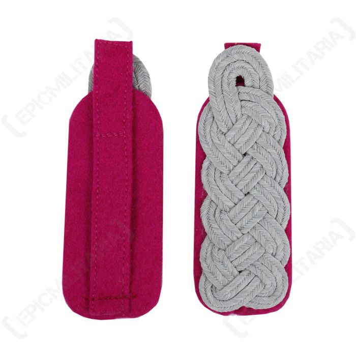 German Senior Officer Shoulder Boards (Bordeaux Red Piped)