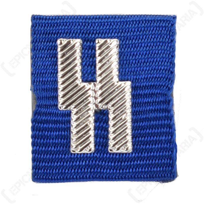 SS 12 Years Service Medal Ribbon - front view, displaying the SS runes.