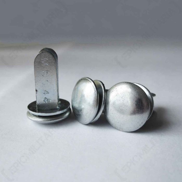 Set of 3 Helmet Split Pin Rivets - Stamped