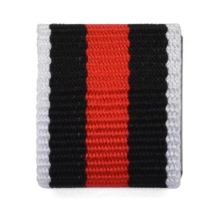A close-up of a reproduction Sudetenland Medal Ribbon, awarded for participating and supporting Hitler's invasion of the Sudetenland.