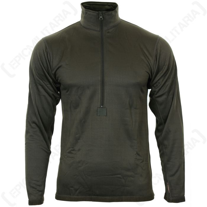 Third Generation ECWS Thermal Underwear - Olive Green zip up