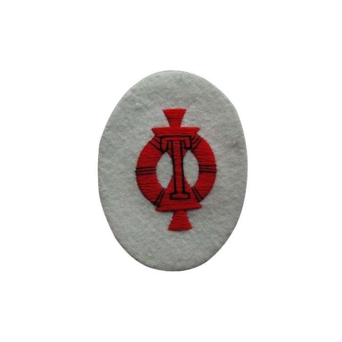 Kriegsmarine Torpedo Specialist Trade Badge - red on white