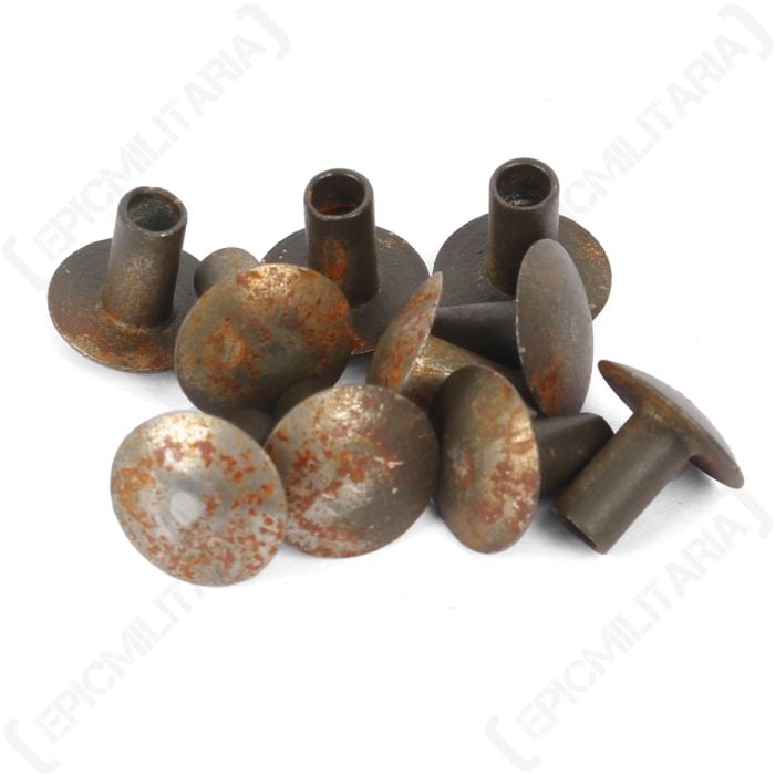Handful of US M1 Helmet Semi-Tubular Steel Rivets 