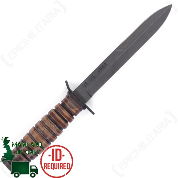 This view shows the US M3 Fighting Knife

