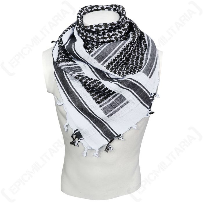 White and Black Cotton Shemagh