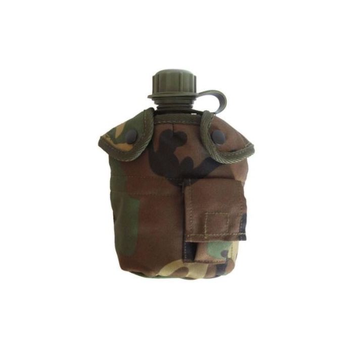 Woodland Camo Water Bottle With Cup and Cover