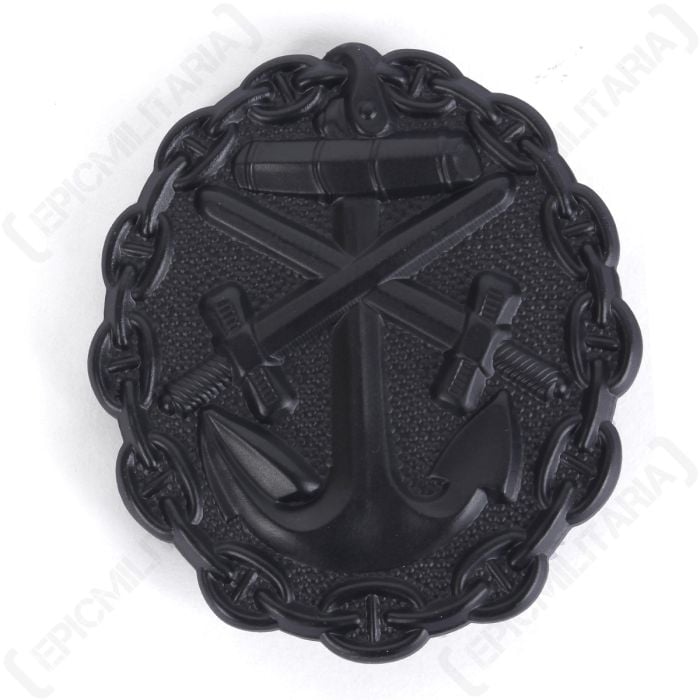 WW1 Imperial German Naval Wound Badge - Black Main