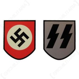 WW2 Late SS Army Helmet Decals - German Army - Epic Militaria