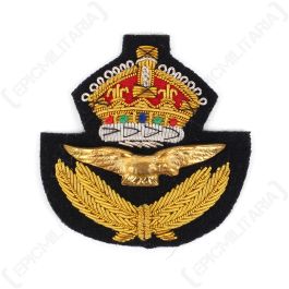 WW2 Raf Peak Cap Badge Kings Crown Epic Militaria