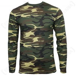 Camouflage Long Sleeve T Shirt S Camo Hunting Top Game Woodland 5XL 