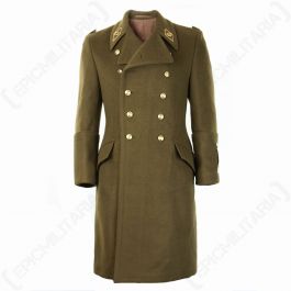 WWII Men's Military Coat Wool Gold Button Olive Green Trench Winter Coat Size Medium WWII Men's Military Coat Wool Gold Button Olive Green Trench Winter Coat Size Medium