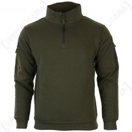 Ranger Green Sweatshirt with Zipper - Epic Militaria
