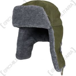 green ushanka hat