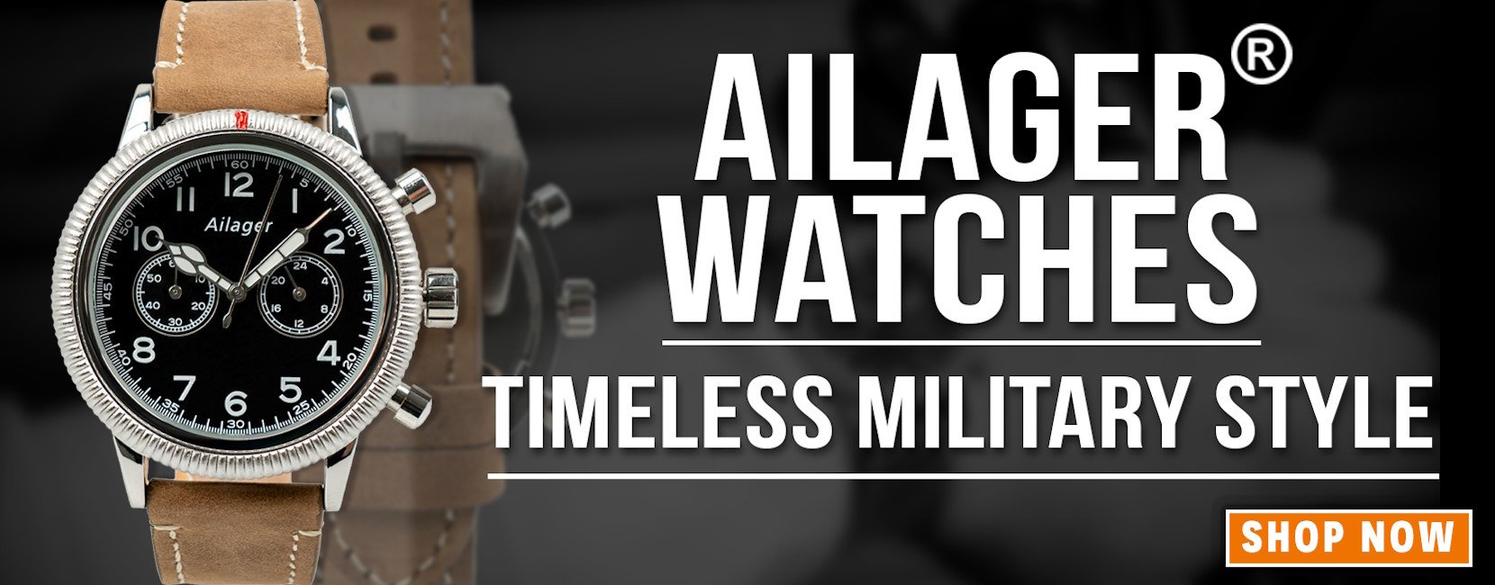 Banner showing the range of WW2 inspired watches