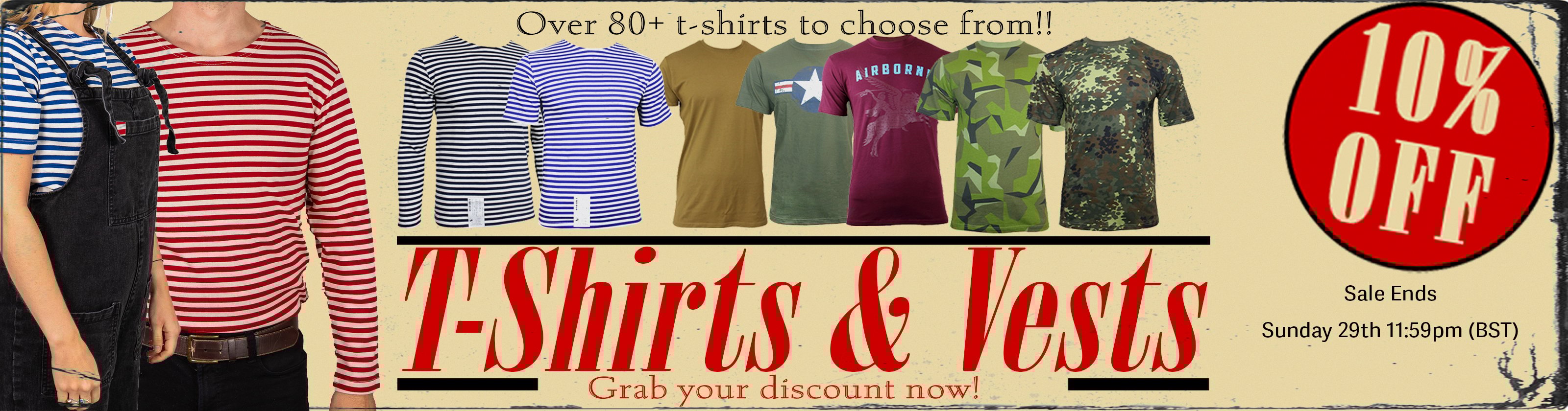 10% T-Shirt sale
