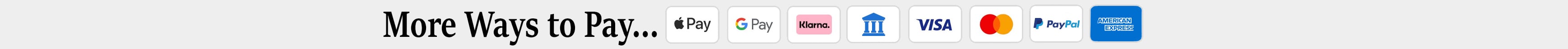 New Ways to Pay Discover our new payment methods with Apple Pay, Google Pay, Klarna and PayPal